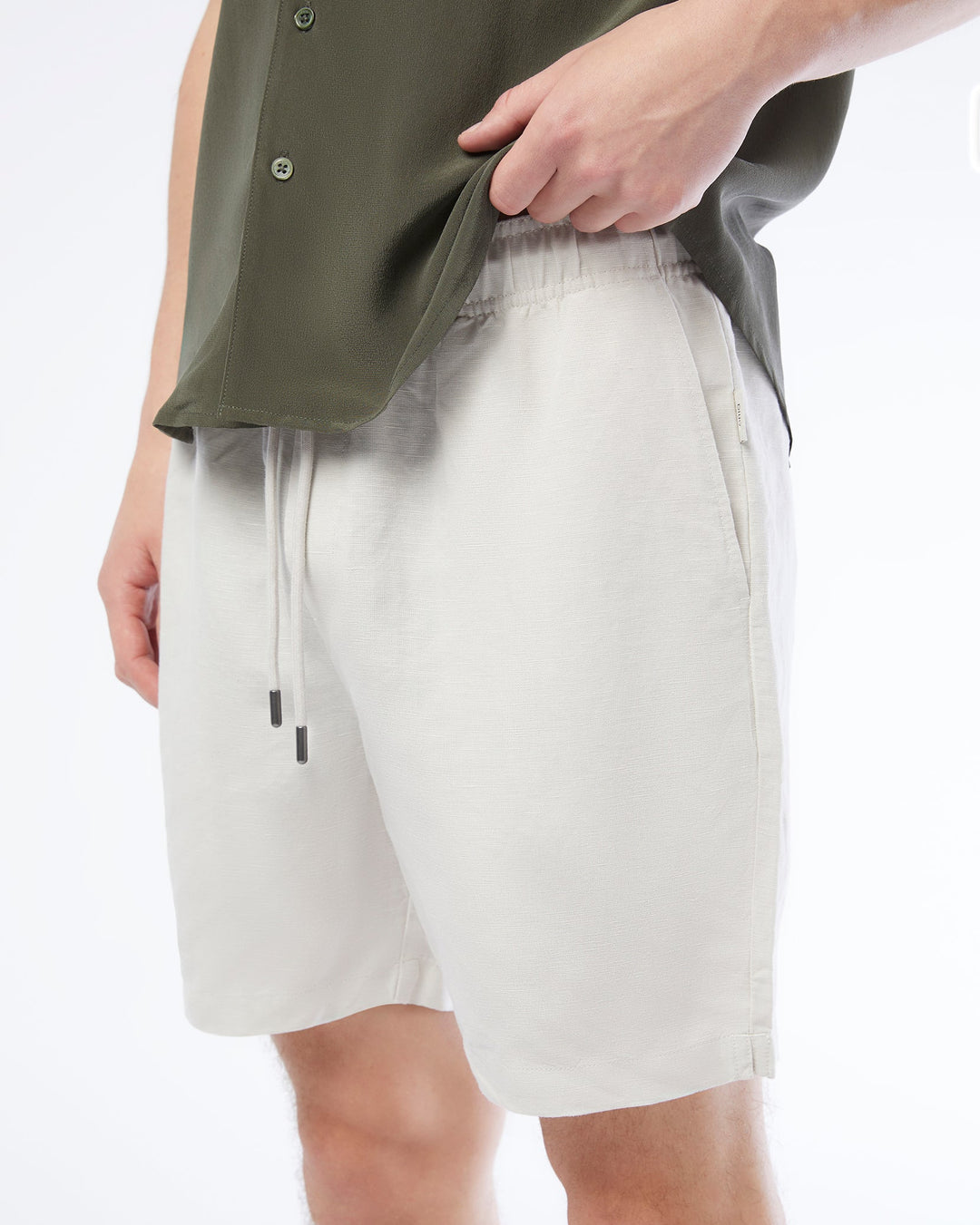 Air Linen Pull-On Short' Stone