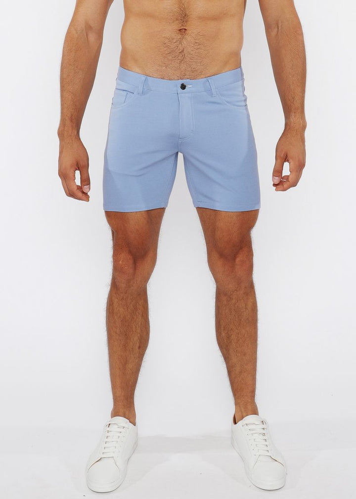 Blue Rain 5" Inseam Solid Stretch Knit Jeans Shorts St-1932
