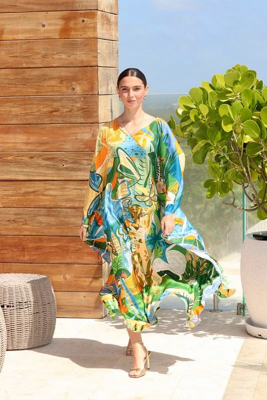 Jaguar Garden Full Length Caftan