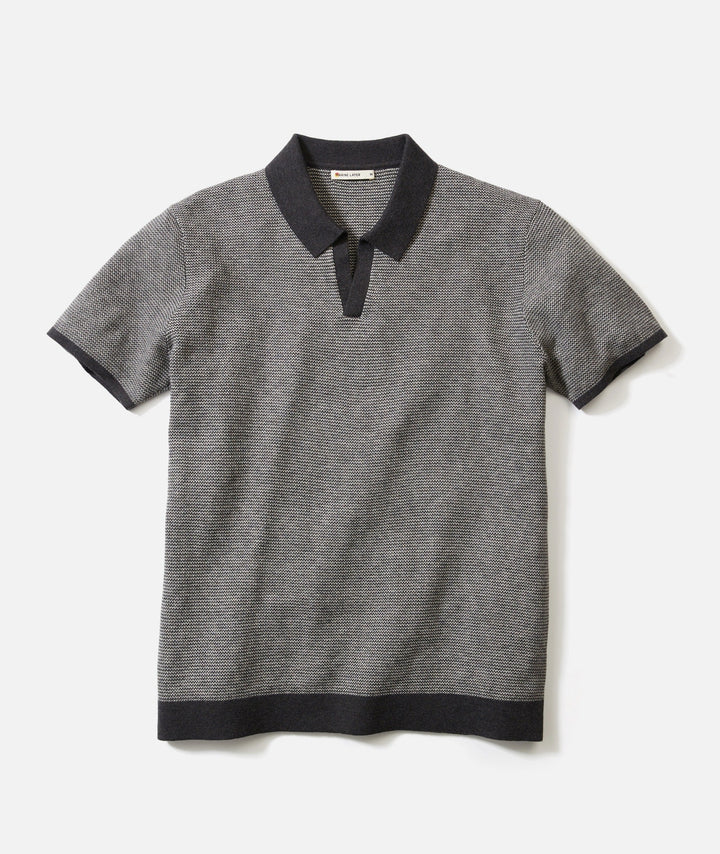 Liam Sweater Polo - Black Oyster/Pearl Grey