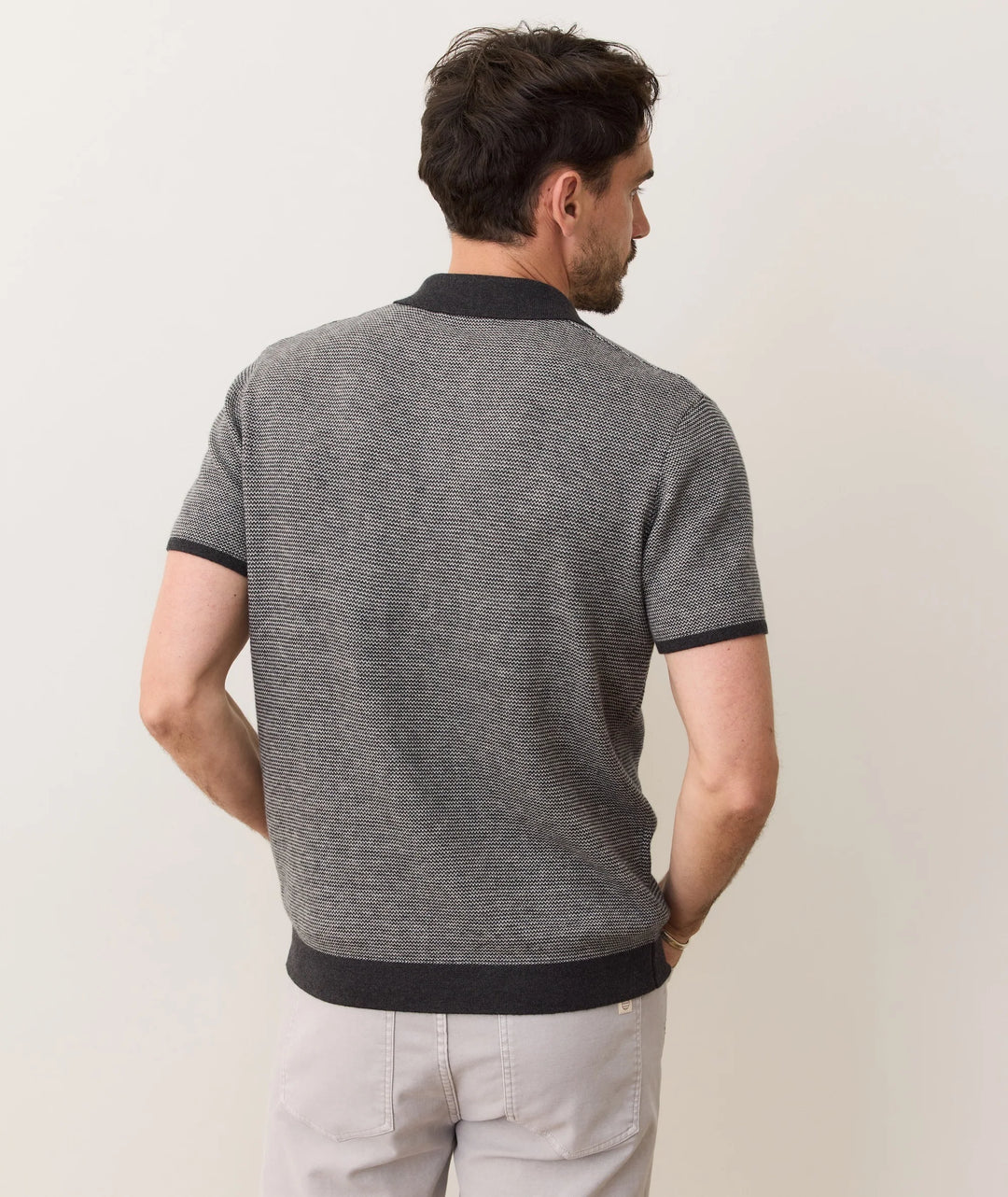 Liam Sweater Polo - Black Oyster/Pearl Grey