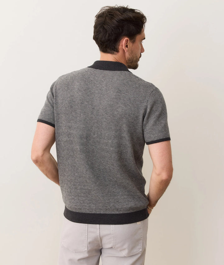 Liam Sweater Polo - Black Oyster/Pearl Grey