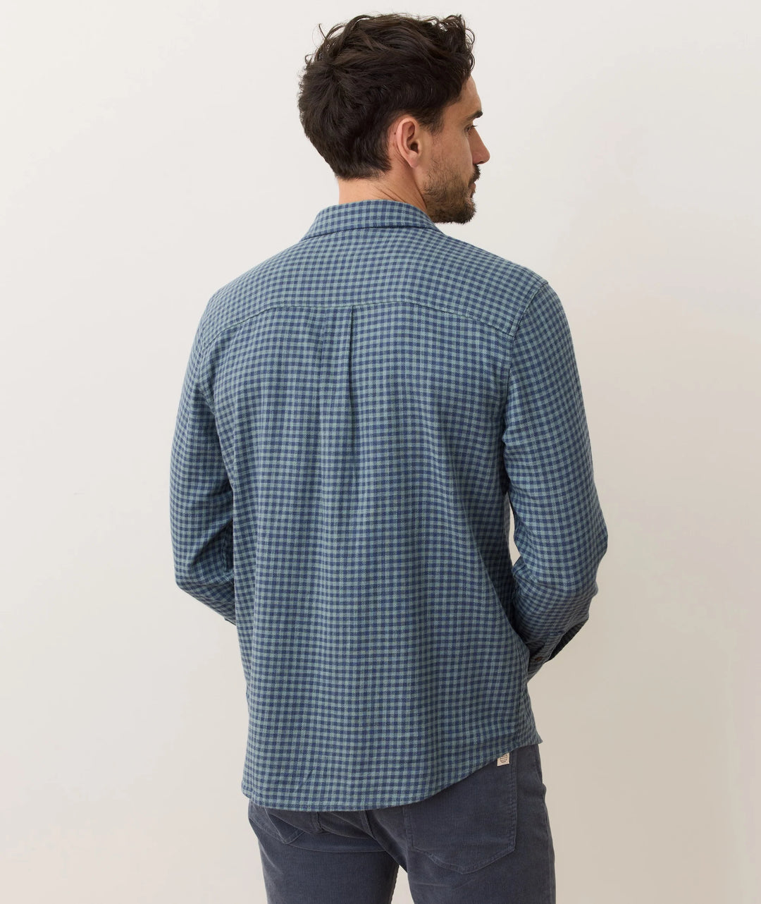 Classic Stretch Selvage Shirt Green / Navy Gingham
