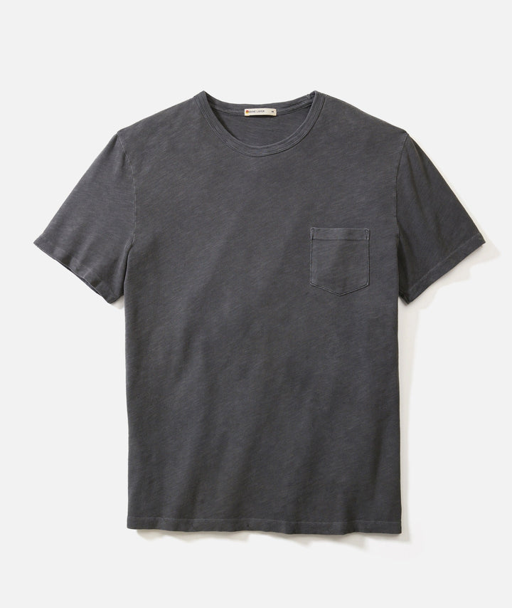 Relaxed Heavy Slub Pocket Tee Forged Iron