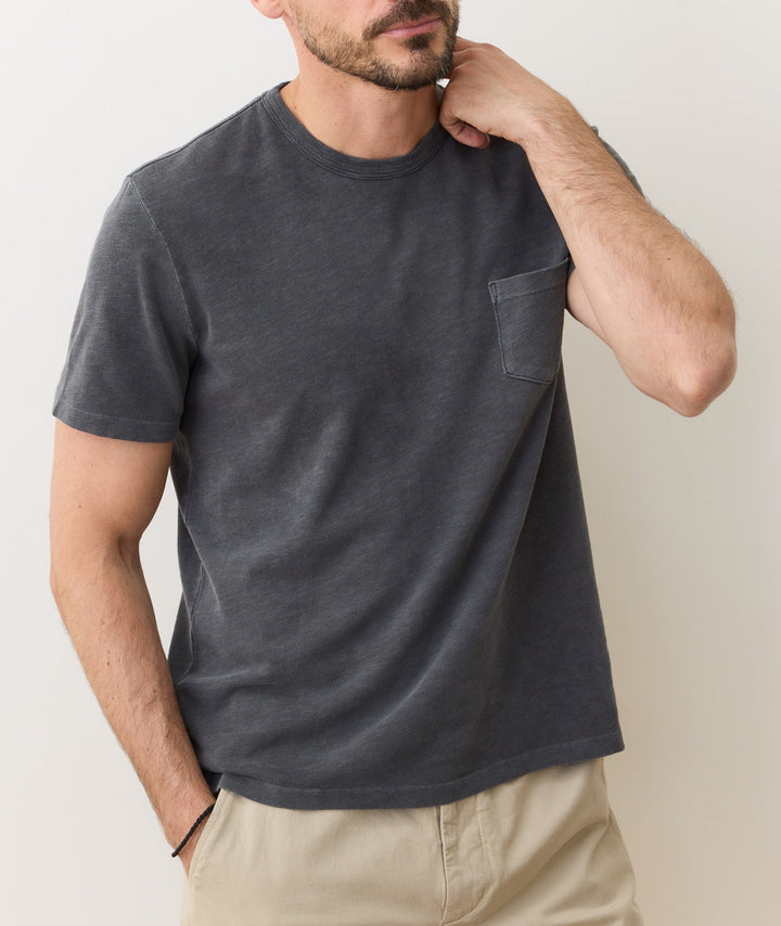 Relaxed Heavy Slub Pocket Tee Forged Iron