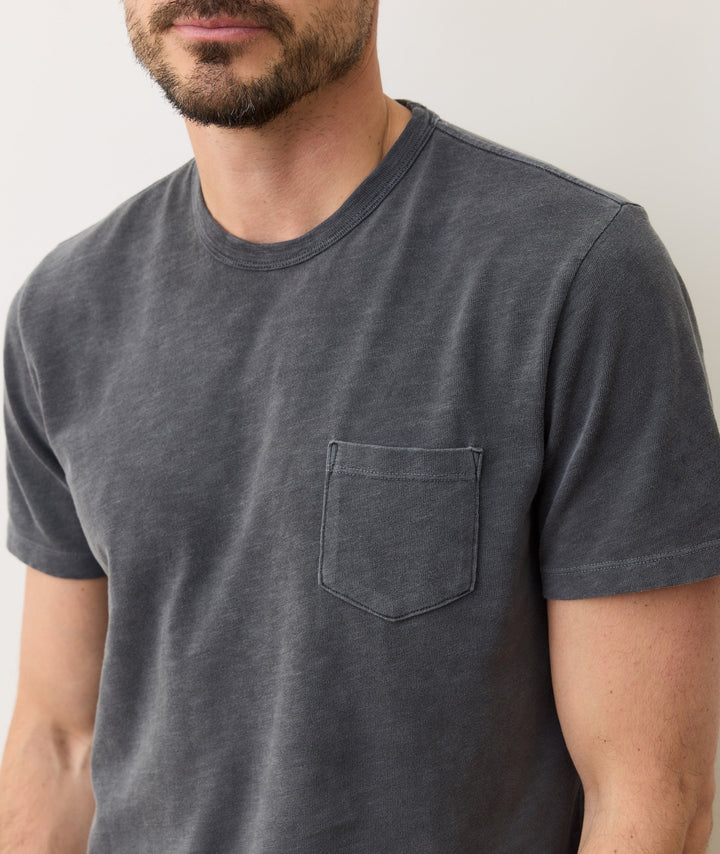 Relaxed Heavy Slub Pocket Tee Forged Iron