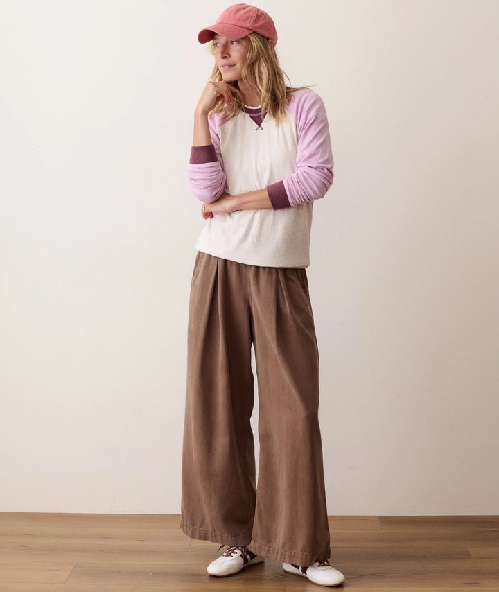 Juno Varsity Raglan Sand & Lilac