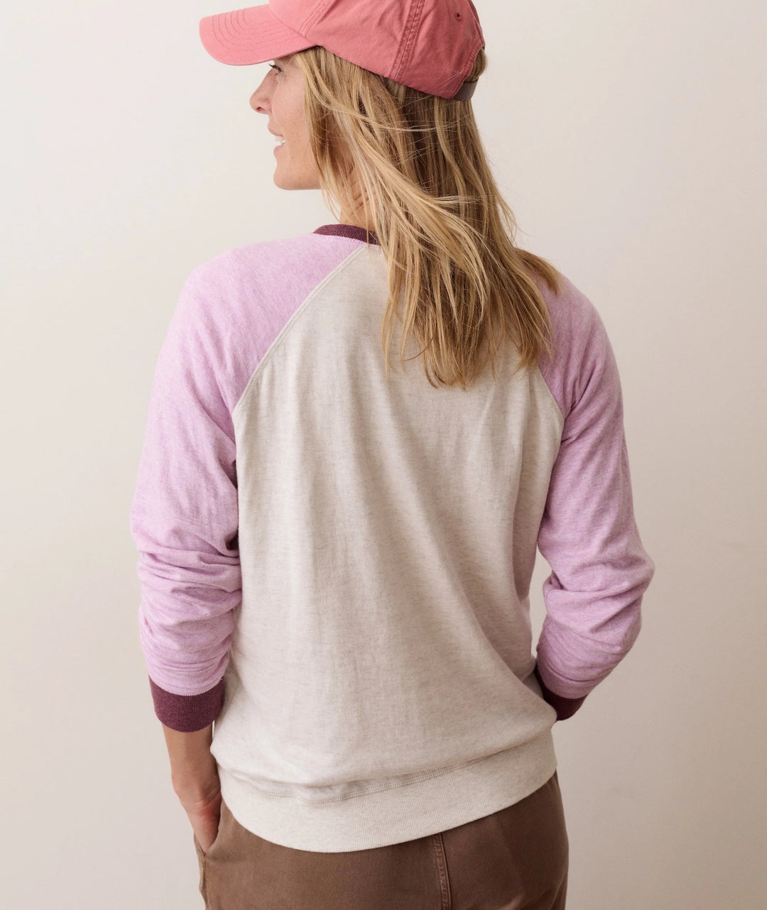 Juno Varsity Raglan Sand & Lilac