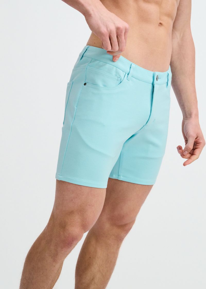 5" Inseam Solid Stretch Knit Jeans Short - Mirage