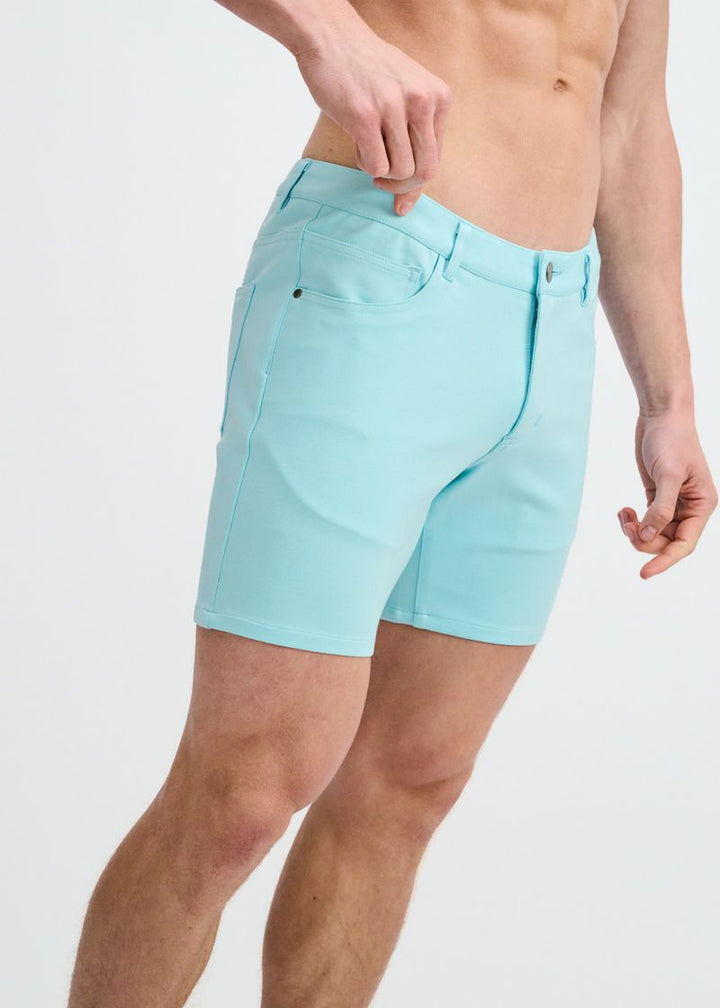 5" Inseam Solid Stretch Knit Jeans Short - Mirage