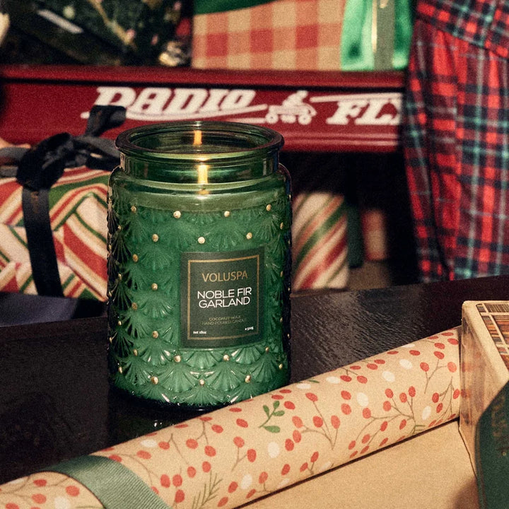 Noble Fir Garland Large Jar Candle