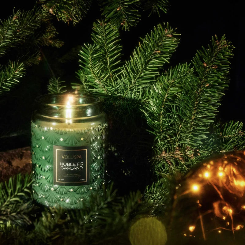 Noble Fir Garland Large Jar Candle