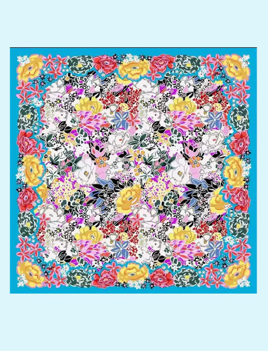 Floral Fiesta Blue Caftan