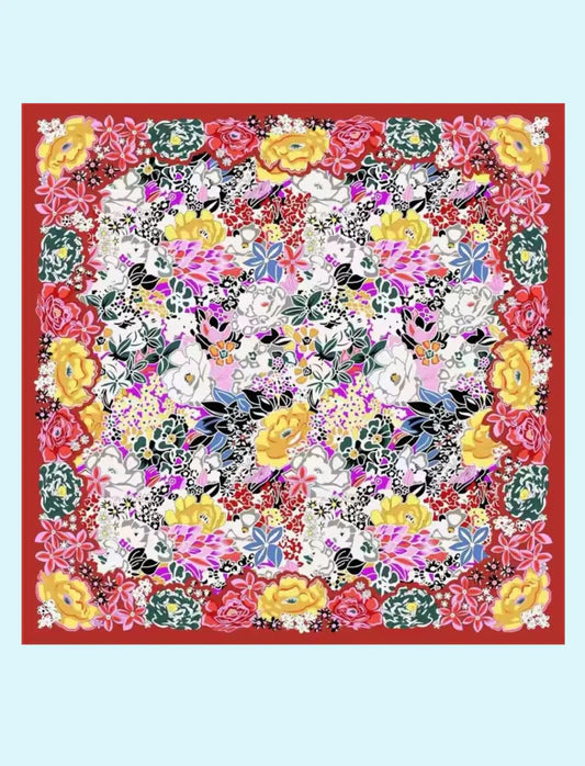 Floral Fiesta Red Caftan