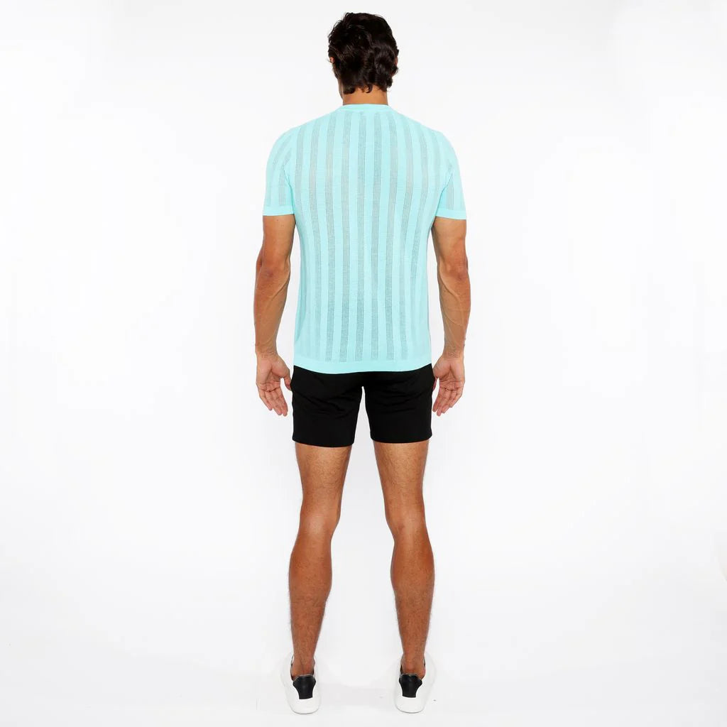 Ocean Textured Knitted Crew Tee St-24304
