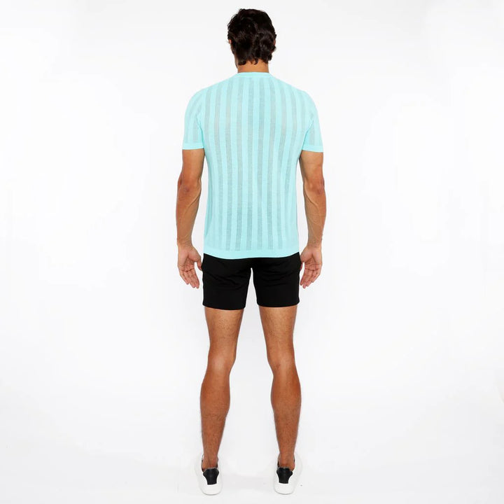 Ocean Textured Knitted Crew Tee St-24304