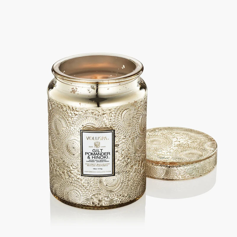 Gilt Pomander Hinoki 18oz Jar Candle