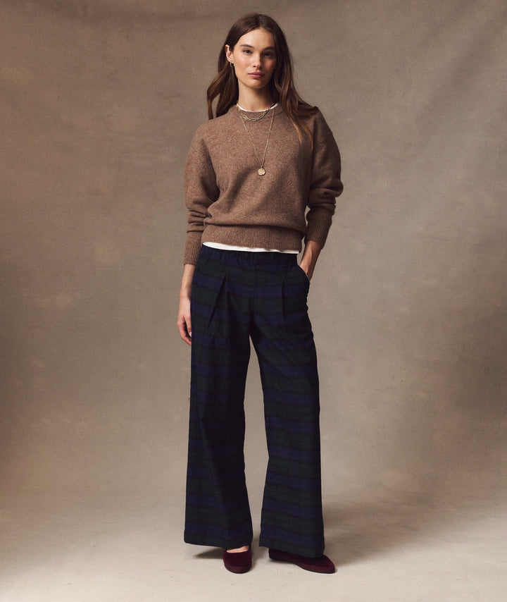 Allison Pleated Moleskin Trouser