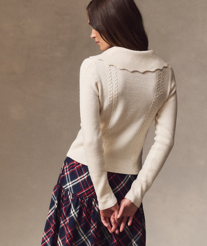 Ivy Cable Knit Polo