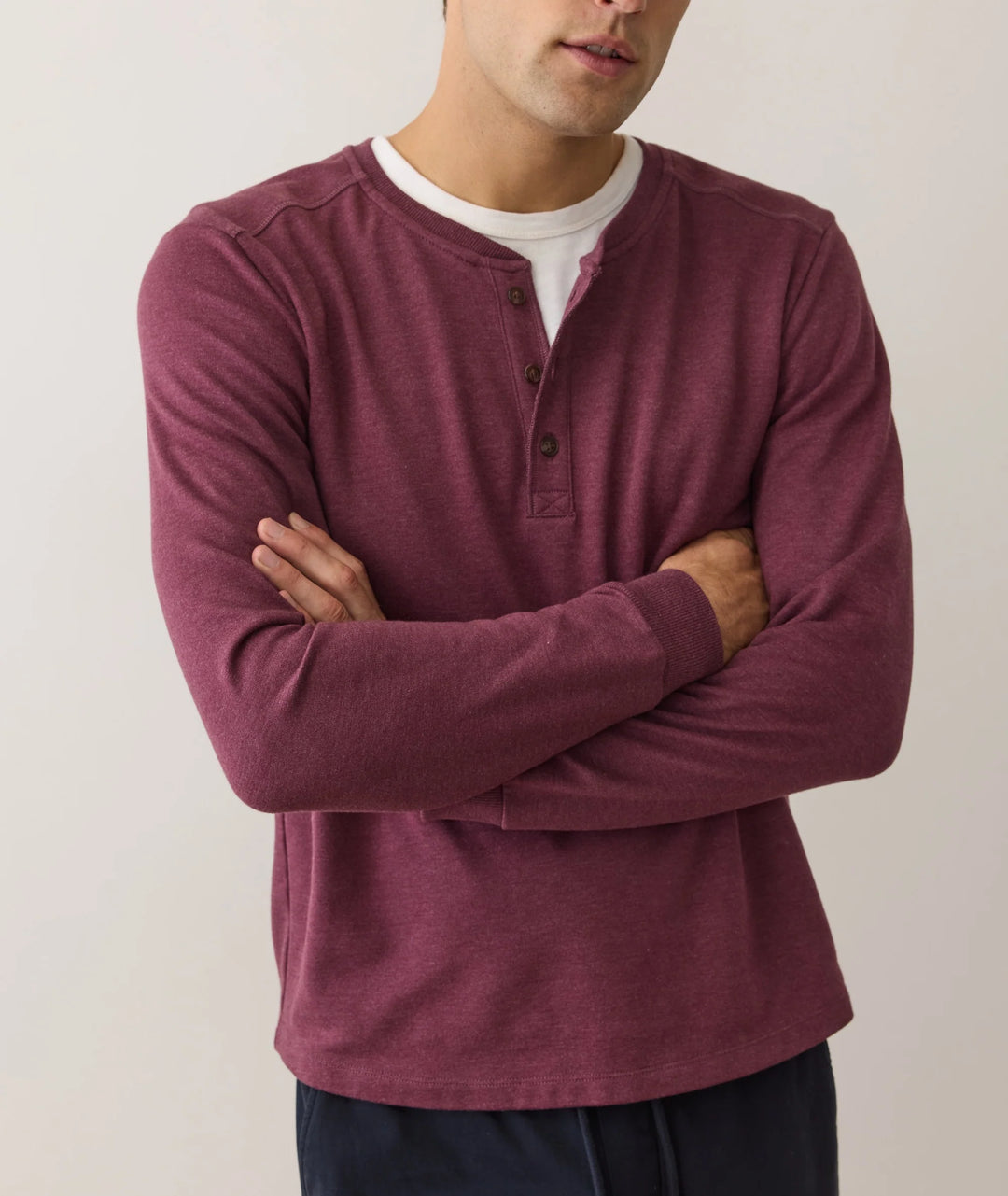 Pacifica Stretch Henley Fig