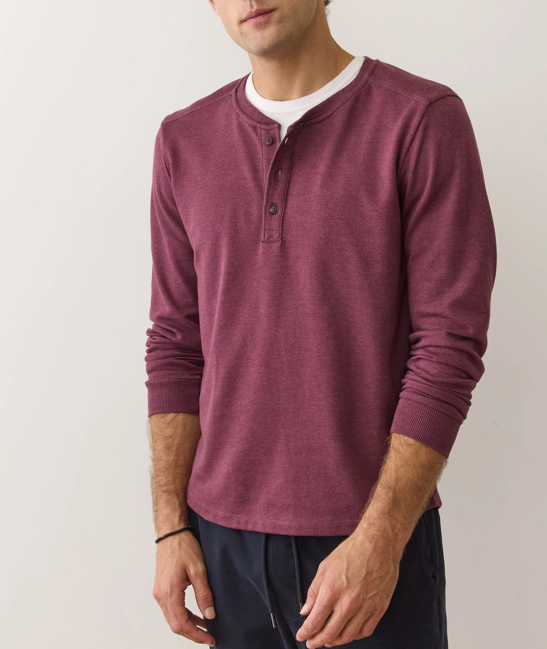 Pacifica Stretch Henley Fig