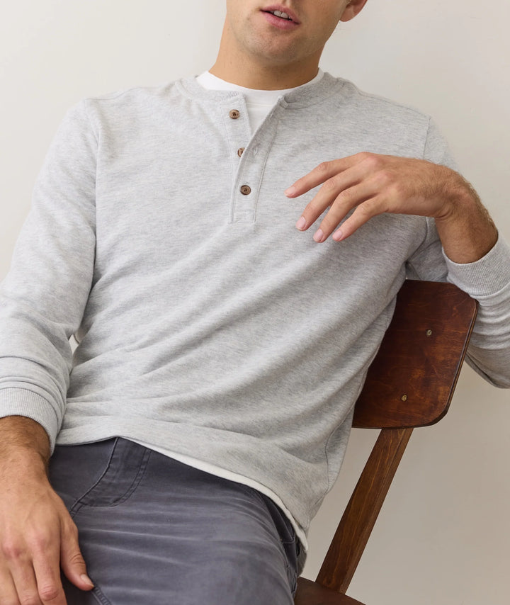 Pacifica Stretch Henley Light Grey