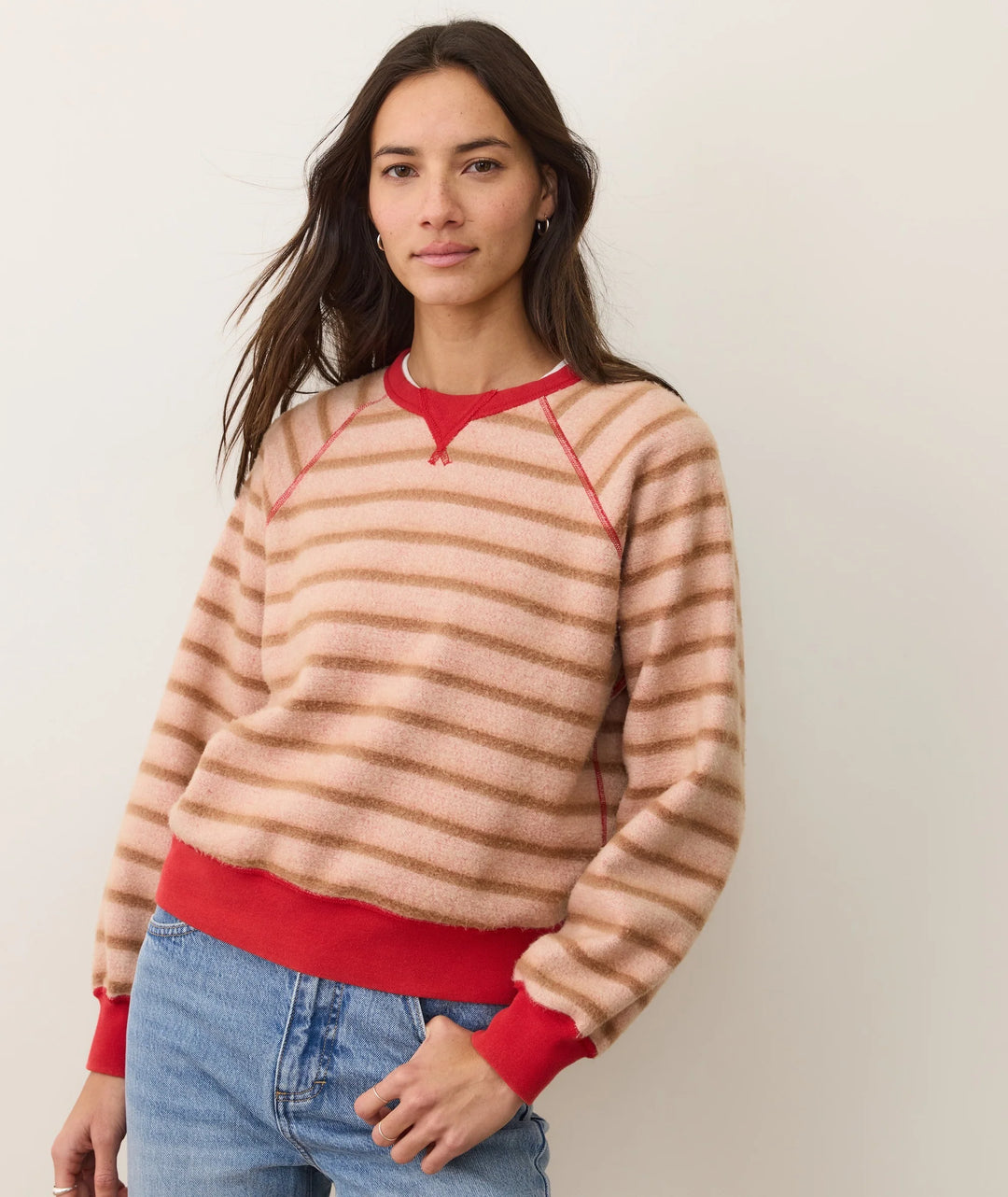 Cloud 9 Fleece Reversible Crewneck Cherry Red