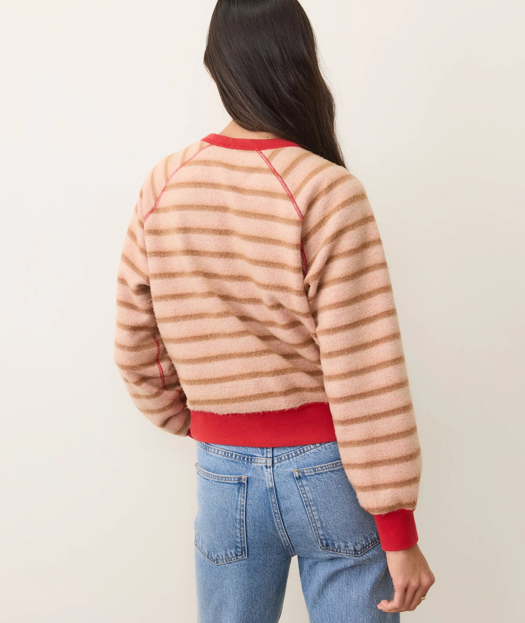 Cloud 9 Fleece Reversible Crewneck Cherry Red