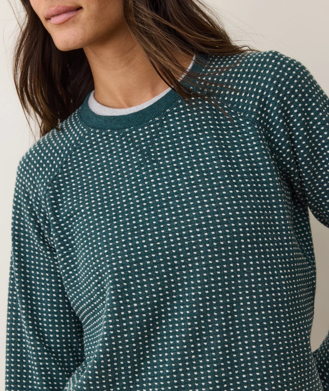 Daisy Textured Raglan Mediterranea