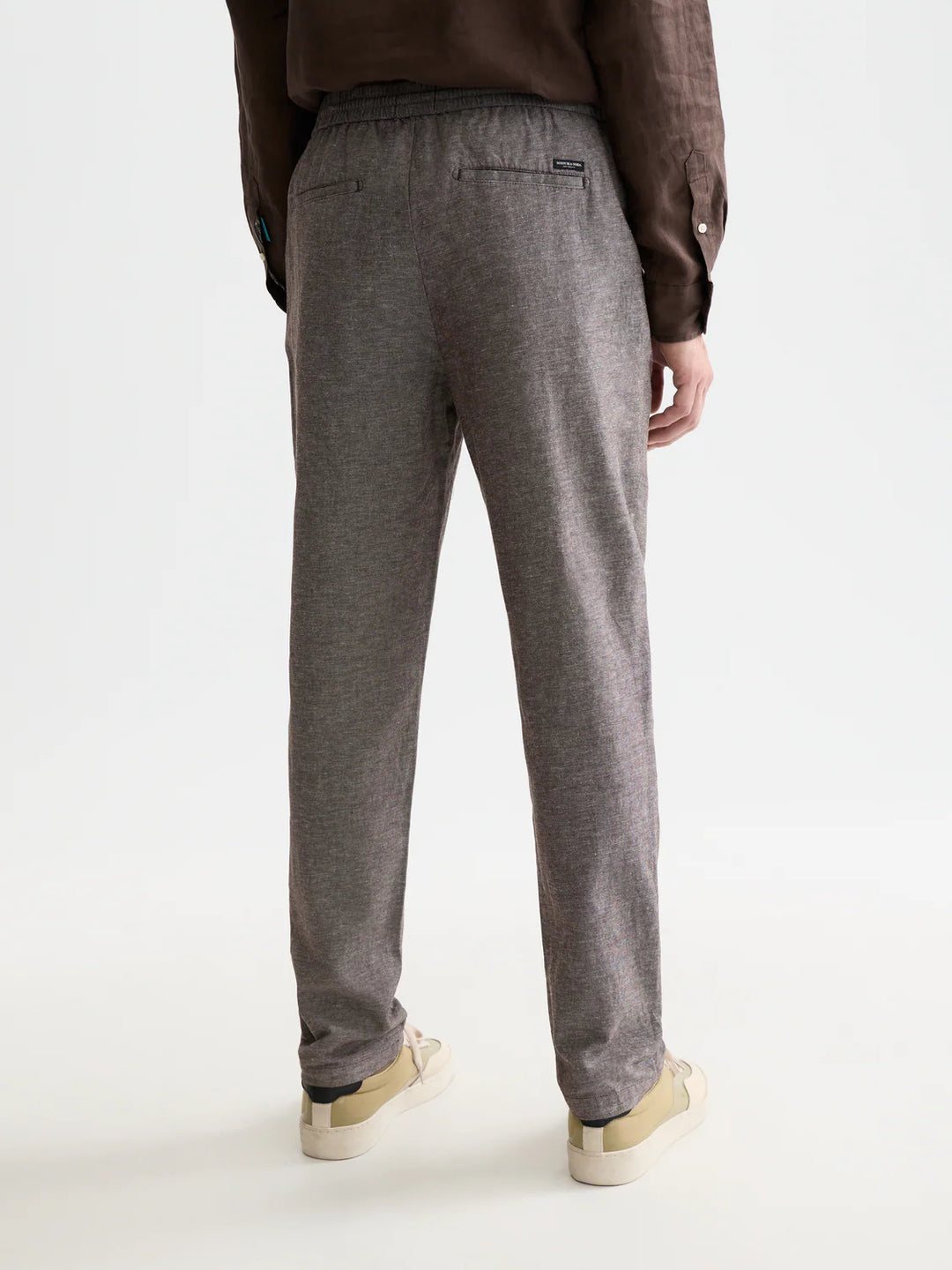 Warren Cotton Linen Jogger Hot Fudge