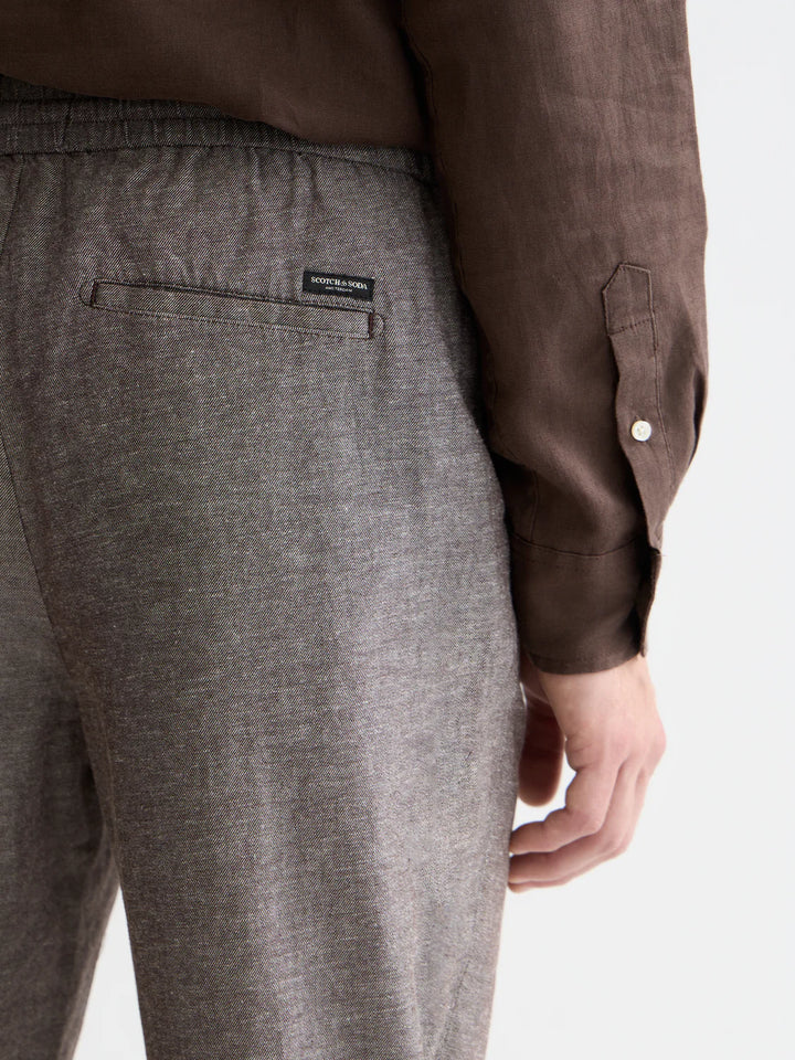 Warren Cotton Linen Jogger Hot Fudge