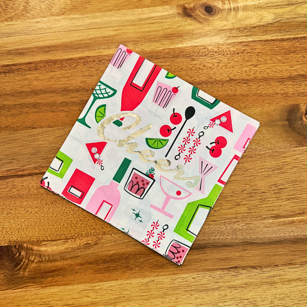 Holiday Cheers Napkin, Paper, 6.5in