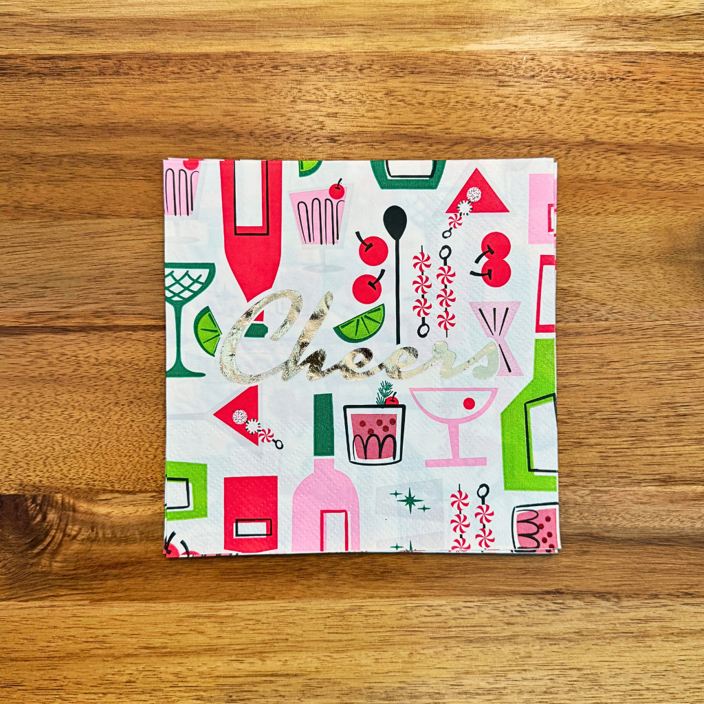 Holiday Cheers Napkin, Paper, 6.5in