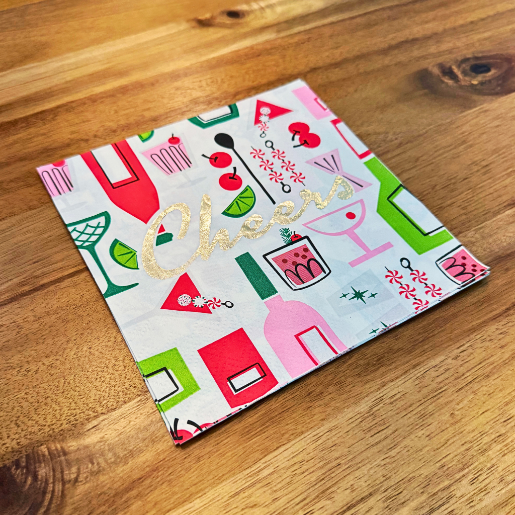 Holiday Cheers Napkin, Paper, 6.5in