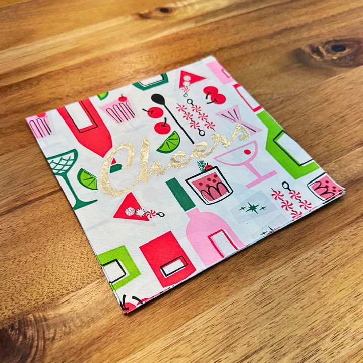 Holiday Cheers Napkin, Paper, 6.5in