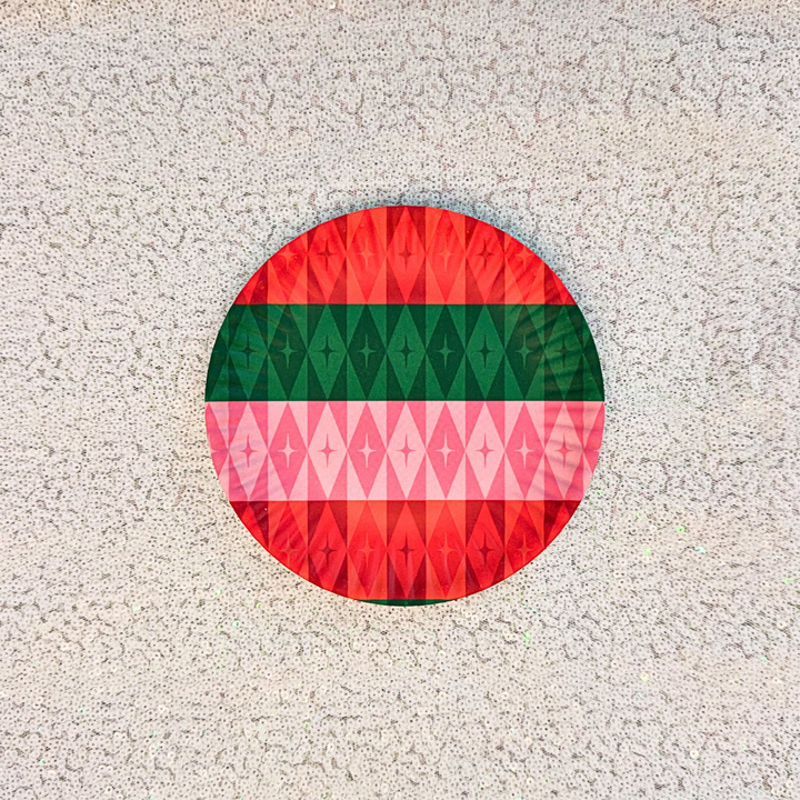 Holiday Cheers "Paper" Plate Melamine