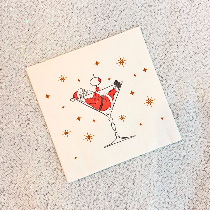 Holiday House Cocktail, Napkin, 6.5in