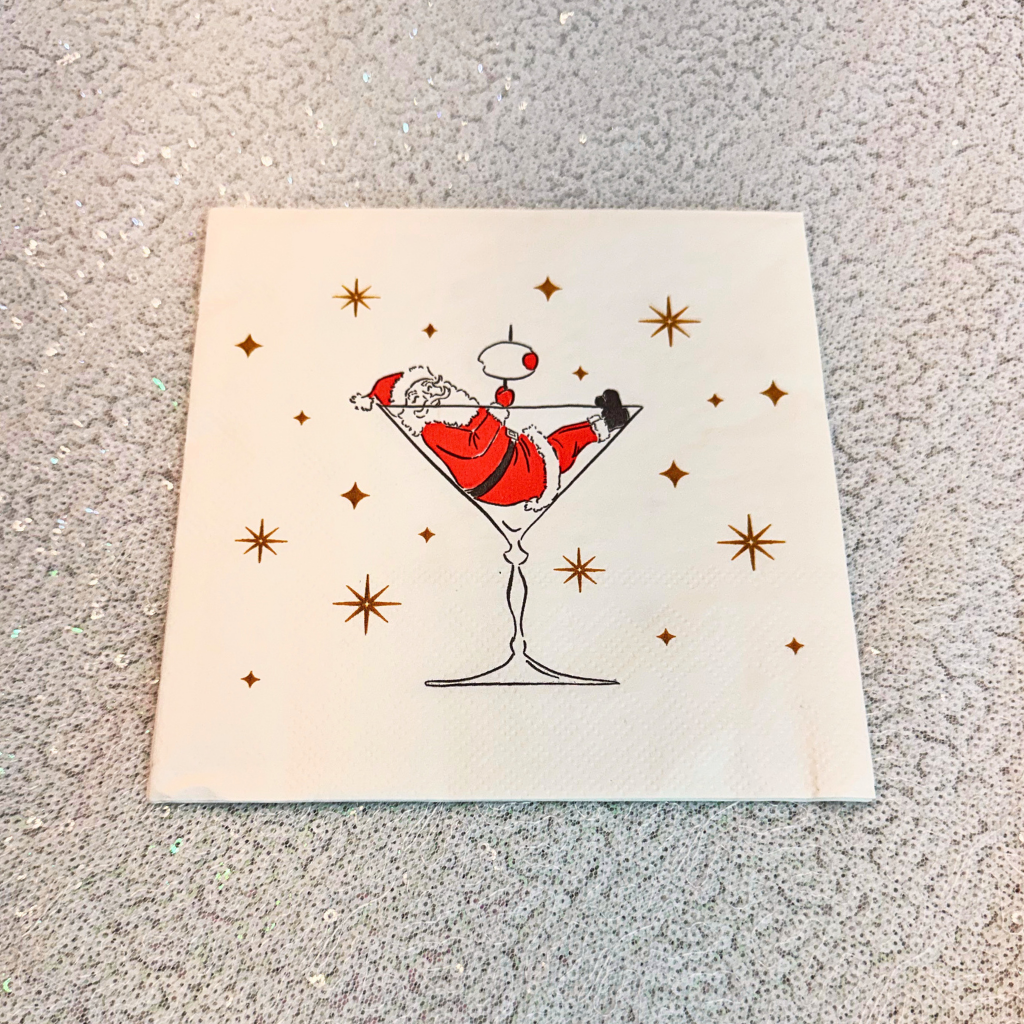 Holiday House Cocktail, Napkin, 6.5in