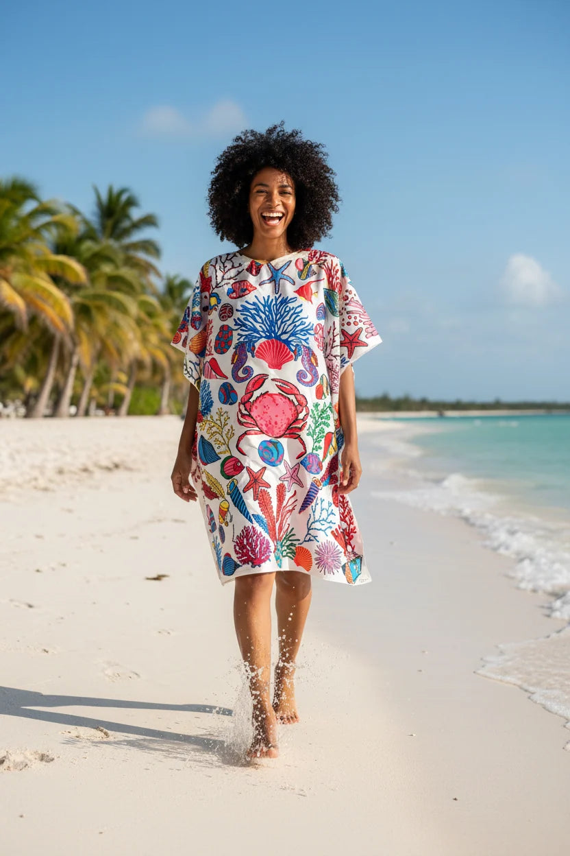 Under the Sea Mid Length Caftan