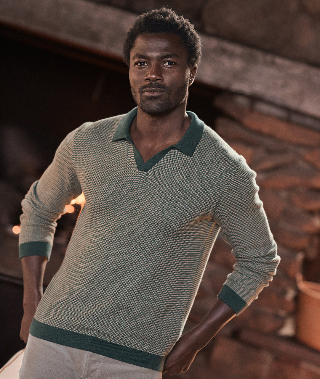 Liam Sweater Polo Sable/Ivory