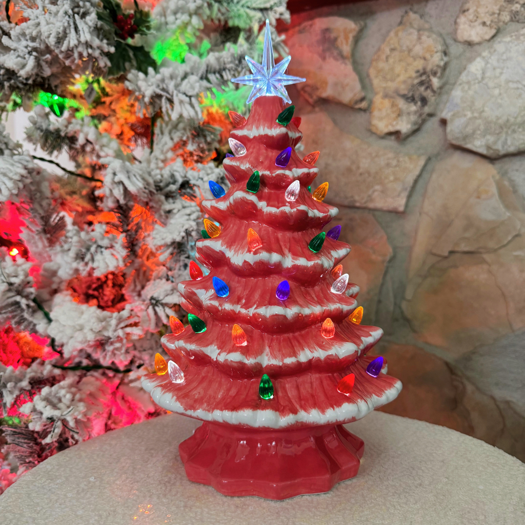 Lighted Christmas Tree w/Adapter and Timer, Large