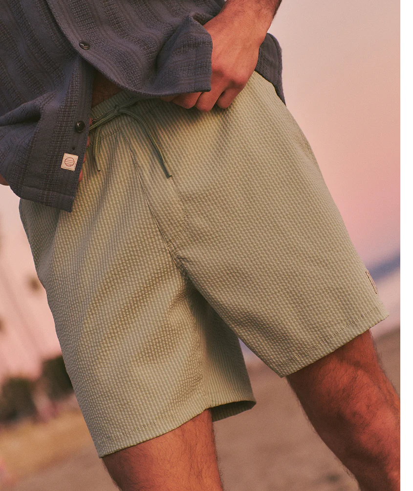 Lined Sport & Swim Short 6" Iceberg Stripe