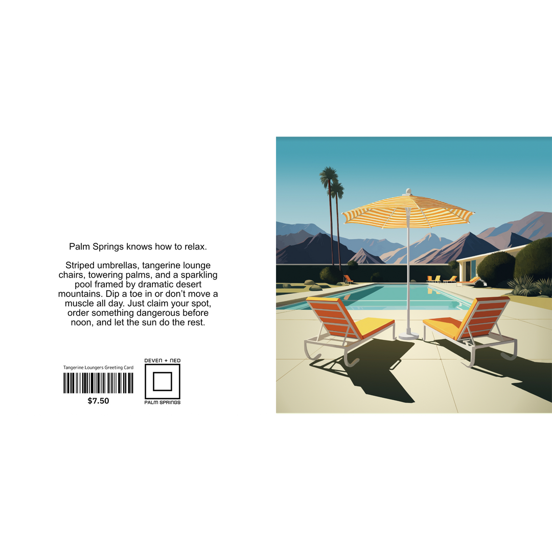 Tangerine Loungers Greeting Card