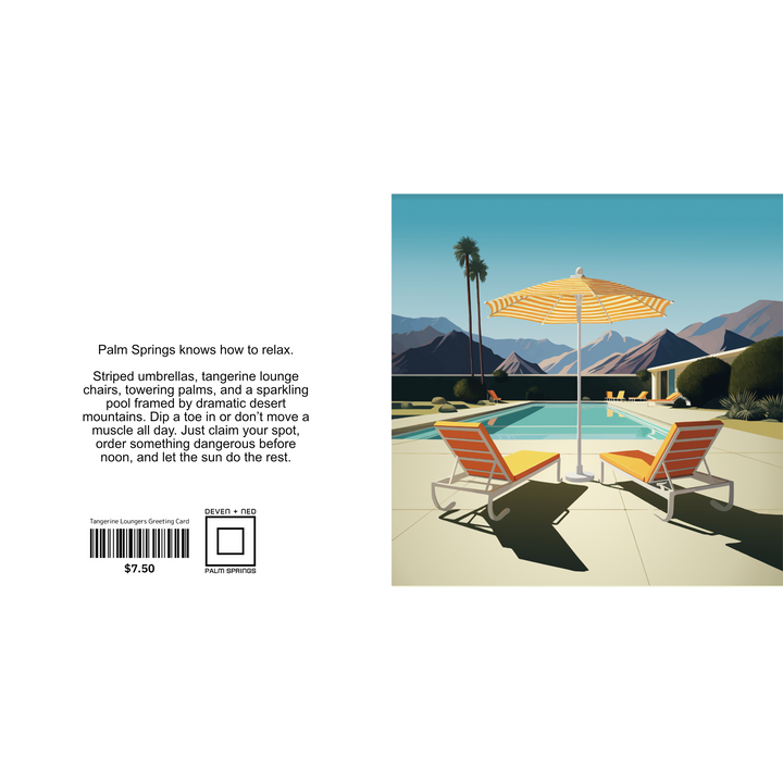 Tangerine Loungers Greeting Card
