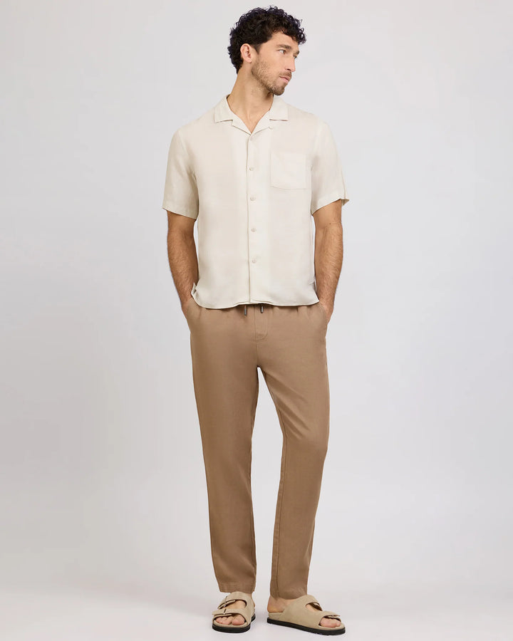 Air Linen Pull On Pant Sandlewood