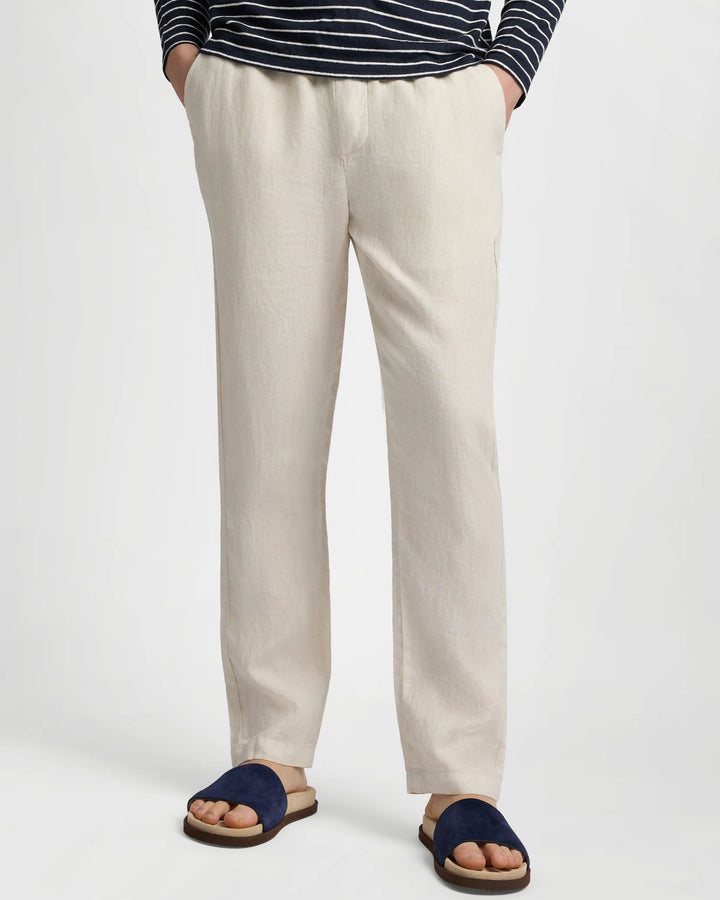 Pigment Dye Linen Pull On Pant