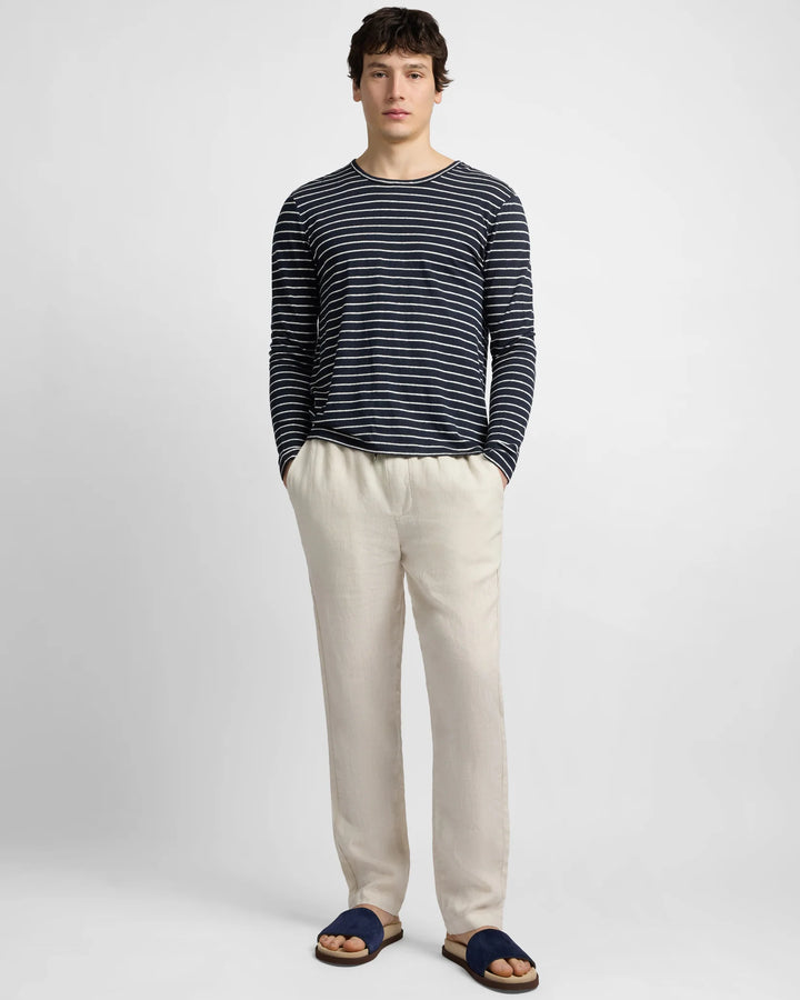 Pigment Dye Linen Pull On Pant