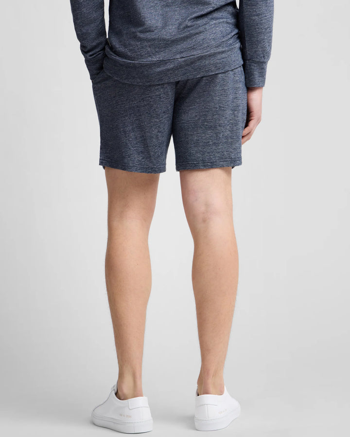 Terry Linen Short Washed Navy