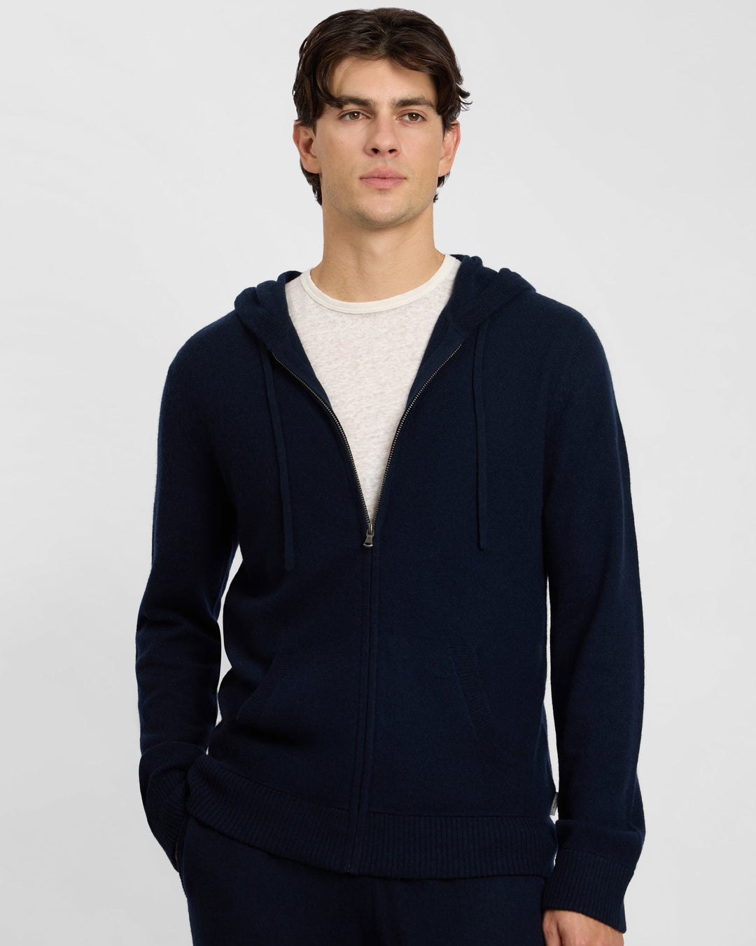 100% Cashmere Hoodie Zip Up