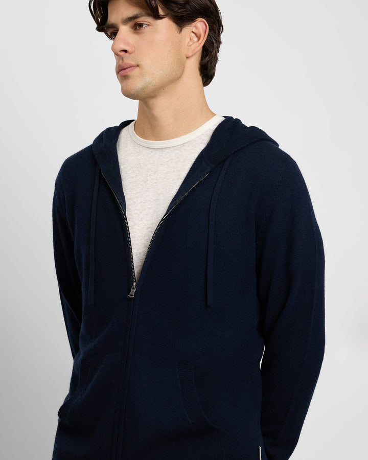 100% Cashmere Hoodie Zip Up